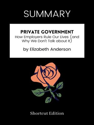 cover image of SUMMARY--Private Government